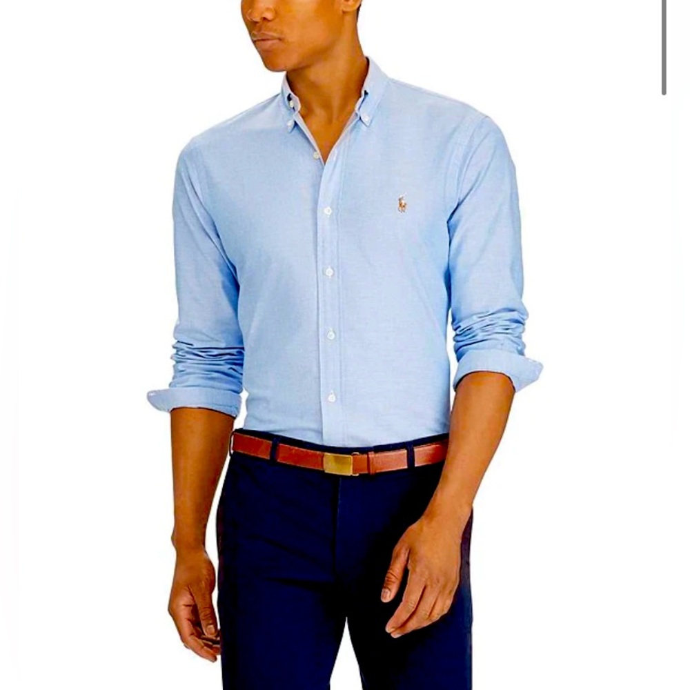 Ralph Lauren Polo Slim-Fit Stretch Oxford Button down blue